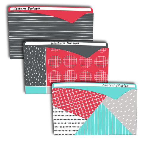 C-Line Write-On File Jackets, Playful Pops Design, Pack of 6 (63540)