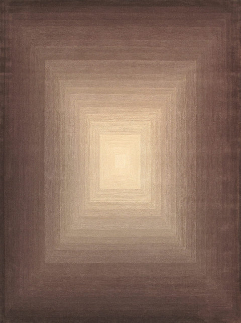 Pasargad Home Rodeo Collection Hand-Tufted Brown/Ivory Bsilk & Wool Area Rug with Cotton Backing- 9' 9'' X 13' 9''