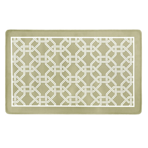Anti-Fatigue Floor Mat - 18 x 30 Inch (Arlington Green) - Waterproof Non-Slip Kitchen Mats for Floor - Easy to Clean Cushioned Comfort Standing Mat for Bathroom & Office Desk - Achim Home Décor