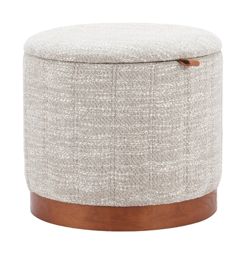 Zuo Fije Storage Ottoman Gray, Gray Storage, Modern Style, MDF Leg, Plywood, Indoor Living, 20.1" W x 20.1" D x 18.7" H, Non-Stackable