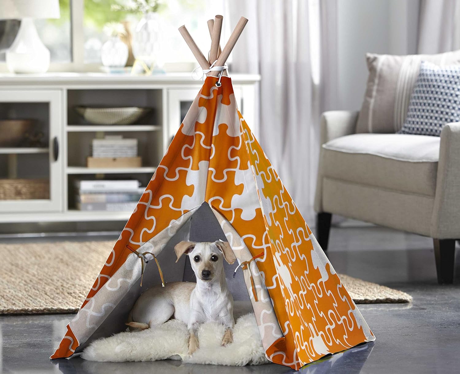 Pet Teepee Orange Puzzle