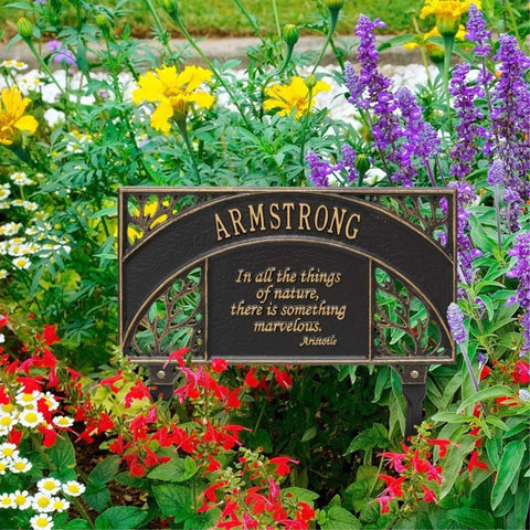 1752 - Personalized One Line Standard Aristotle Garden Lawn
