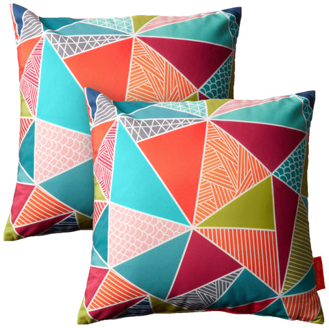 Modway Outdoor Indoor Two All Weather Patio Throw Pillows in Mosaic