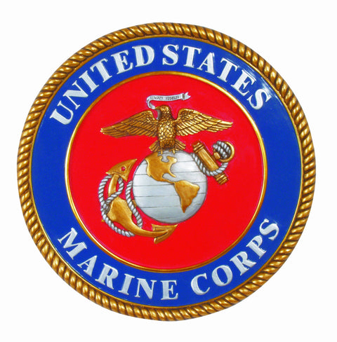 Spoontiques - Garden Décor - U.S. Marines Stepping Stone - Decorative Stone for Garden
