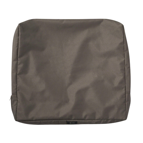 Classic Accessories Ravenna Water-Resistant Patio Bench/Loveseat Cushion Cover, 42 x 18 x 3 Inch, Dark Taupe
