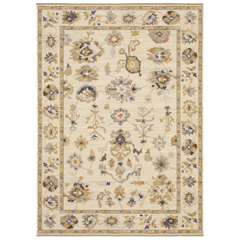 Oriental Weavers Acacia Machine Woven Area Rug - ACA13-9'10" x 12'10" - in Beige/Tan - Traditional Style Living Room, Family Room, Dining Room Rug