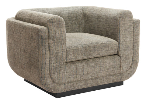 Zuo Sereneu Accent Chair Green Tweed, Green Accent Chair, Modern Style, Chenille, Soft Chenille Fabric, Plywood, Indoor Living, 40.4" W x 33.1" D x 27.4" H, Non-Stackable