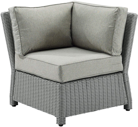 Bradenton Wicker Corner Outdoor Sectional Chair Gray/Gray