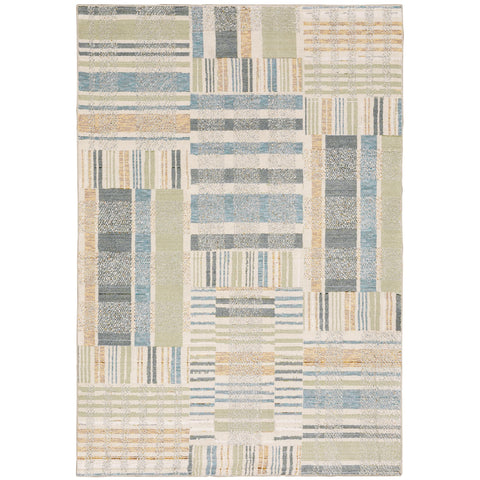Oriental Weavers Atlas Area Rug - 752E0-8'6" x 11'7" - in Blue/Green - Modern Style, Stain Resistant, Family and Pet Friendly, Dining, Living Room Rug