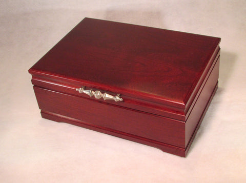 American Chest #J00M Sophistication Jewelry Chest, Solid Cherry, Made in U.S.A., Mahogany finish
