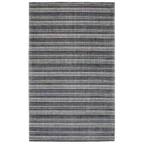 Oriental Weavers Circa Hand-Made Wool Blend Area Rug - CIR02-8' x 10' - in Black/Ivory - Modern Industrial Style, Hand-Made Wool Blend Rugs, Dining, Living Room Rug