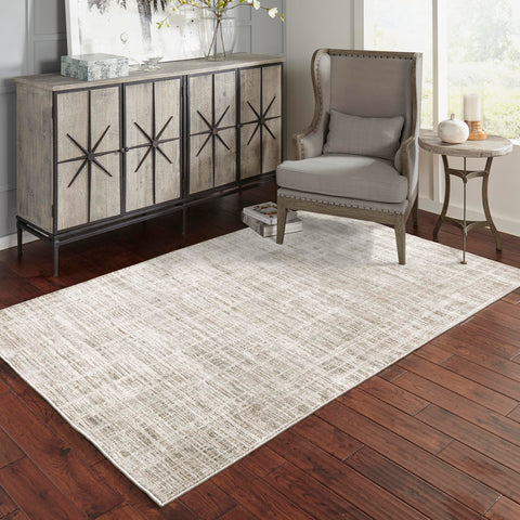 Oriental Weavers Nebulous Area Rug - 071E9-9'10" x 12'10" - in Beige/Ivory - Modern Style, Stain Resistant, Family and Pet Friendly, Family, Dining, Living Room Rug