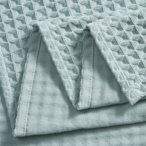 Dolce Mela Waffle Bath Towels - Luxury Sauna & Shower Towels (Pistachio) - Set of 2 - SKU: TW140-2-PI