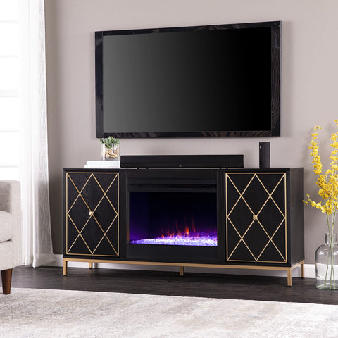Marradi Color Changing Fireplace w/ Media Storage