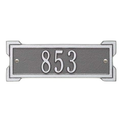 Roanoke Petite Wall Address Plaque Color: Pewter/Silver Letters