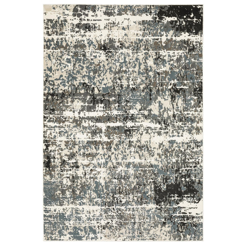 Oriental Weavers Raylan Area Rug - RAY10-7'10" x 10'10" - in Ivory/Grey - Modern Style, Stain Resistant, Family and Pet Friendly, Dining, Living Room Rug