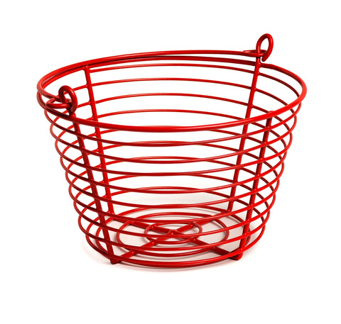 Prevue Pet Products 8 Inch Red Vinyl Coated Metal Egg Basket, Holds 24-36 Eggs - SP468