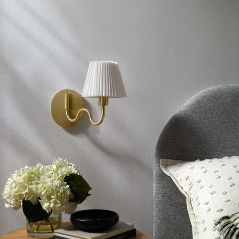 Modway Wave Squiggle Arm Wall Sconce in Brass