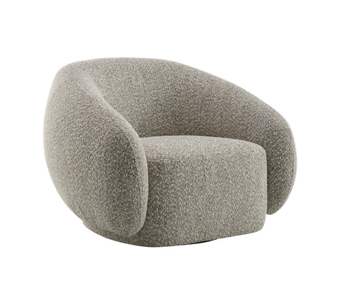Acme Isabel Fabric Upholstered Chair with Swivel in 2-Tone Brown