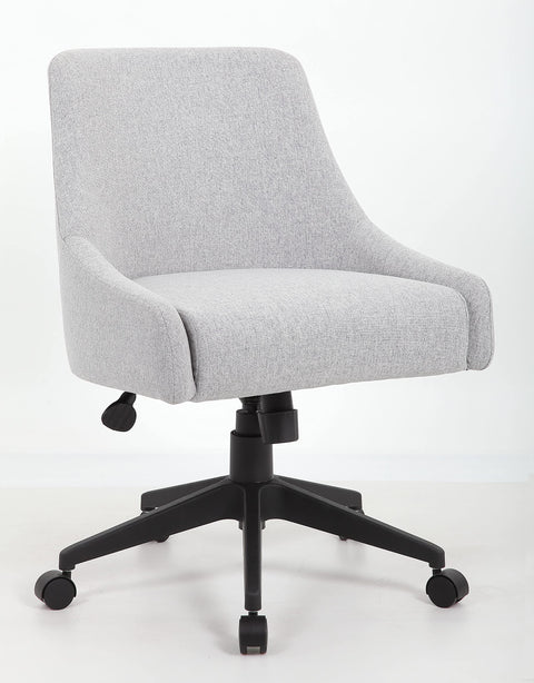Boss Office Products Boyle Poly-Linen Guest Chair with Casters in Grey