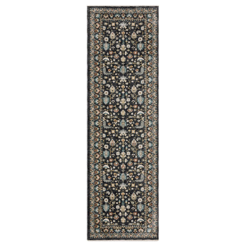 Oriental Weavers Eliana Area Rug - ELI04-2'3" x 7'6" - in Blue/Multi - Vintage Inspired, Stain Resistant, Family and Pet Friendly, Entryway, Hallway Runner Rug