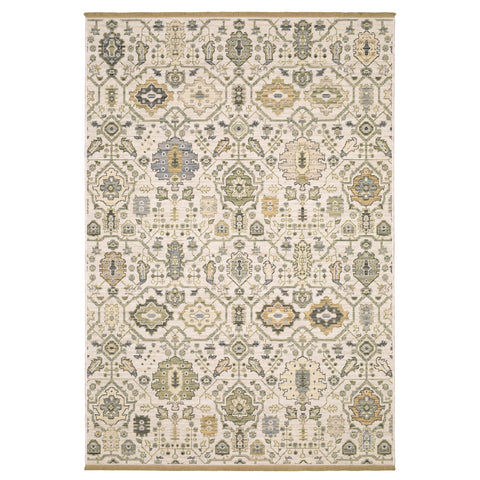 Oriental Weavers Acacia ACA16 - Machine Woven Area Rug - 9'10" x 12'10" - in Ivory/Gold - Traditional Style Living Room, Family Room, Dining Room Rug