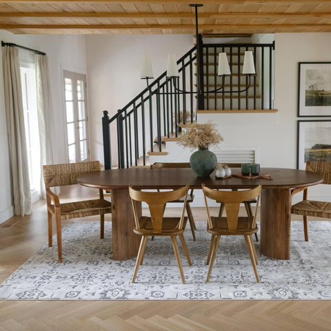 Oriental Weavers Intrigue Area Rug - INT08-5'3" x 7'6" - in Ivory/Grey - Vintage Inspired, Stain Resistant, Family and Pet Friendly, Bedroom, Office Rug