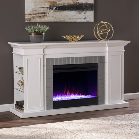 Rylana Bookcase Color Changing Fireplace