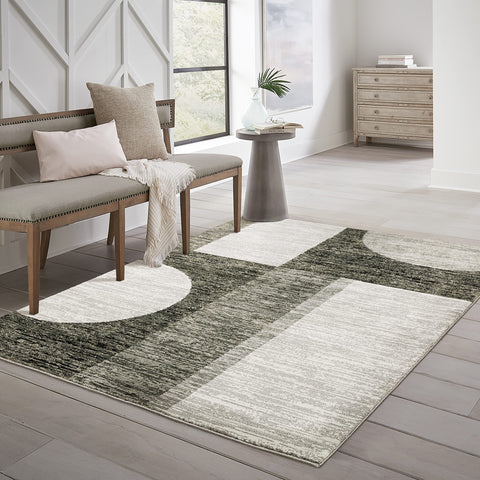 Oriental Weavers Strada Area Rug - STR06-8'6" x 11'7" - in Charcoal/Grey - Modern Style, Stain Resistant, Family and Pet Friendly, Dining, Living Room Rug