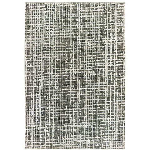 Oriental Weavers Bowen Area Rug - 2066W - 5'3" x 7'6" - in Grey/Ivory - Modern Style, Stain Resistant, Family and Pet Friendly, Bedroom, Office Rug