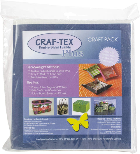 Bosal Craf-Tex Plus Double-Sided Fusible Foam Craft Pack - 20"X36"