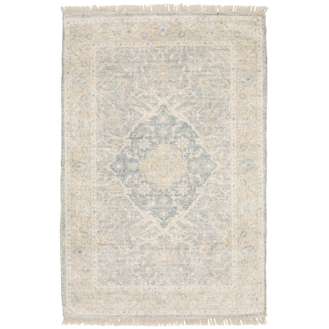 Oriental Weavers Malabar Hand-Made Area Rug - 45307-8' x 10' - in Grey/Beige - Vintage Inspired, Hand-Made Rugs, Dining, Living Room Rug