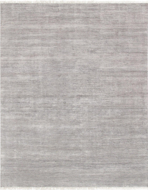 Pasargad Home Transitional Collection Hand-Knotted Silver/Grey Living Room Area Rug- 9' 0'' X 12' 2''