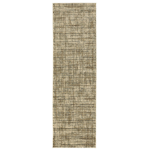Oriental Weavers Astor Area Rug - 1449M - 2'3" x 7'6" - in Beige/Brown - Modern Abstract Style, Stain Resistant, Family and Pet Friendly, Entryway, Hallway Runner Rug