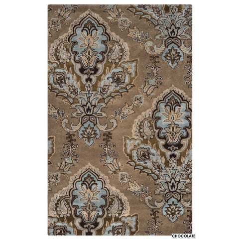 Rizzy Home Alora Decor Sareena 9' x 12' Ornamental Brown/Dk Brown/Blue/Khaki/Tan Area Rug