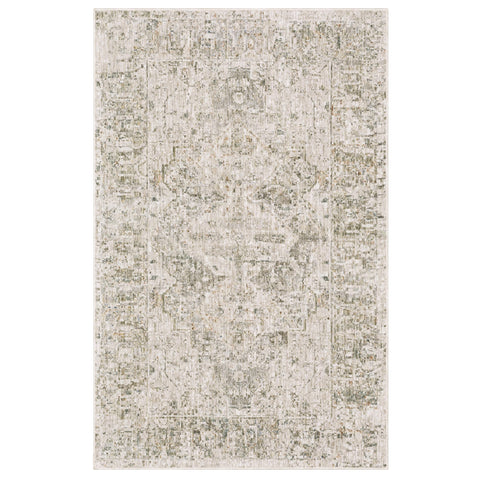Oriental Weavers Avalon Machine Woven Area Rug - AVA08-3'2" x 5' - in Beige/Grey - Traditional Style Bedroom, Bathroom, Entryway Rug