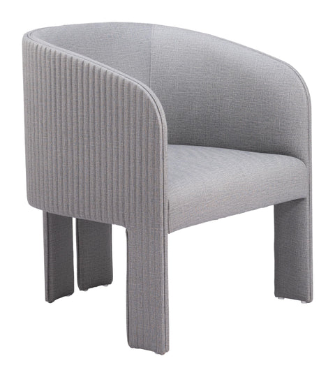 Zuo Hull Accent Chair Slate Gray, Gray Accent Chair, Modern Style, Faux Linen, Cozy Polyester Linen Fabric, Plywood, Indoor Living, 24.8" W x 22.8" D x 29.1" H, Non-Stackable