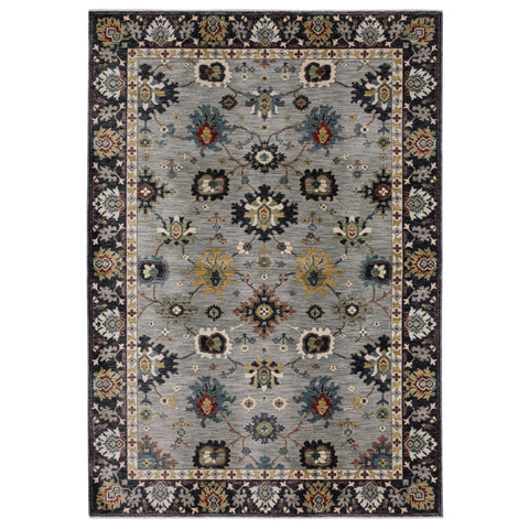 Oriental Weavers Eliana Area Rug - ELI08-5'3" x 7'6" - in Blue/Multi - Vintage Inspired, Stain Resistant, Family and Pet Friendly, Bedroom, Office Rug
