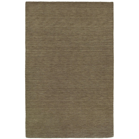 Oriental Weavers Aniston Hand-Made Wool Area Rug - 27105-8' x 10' - in Solid Oatmeal - Modern Style, Hand-Made Wool Rugs, Dining, Living Room Rug