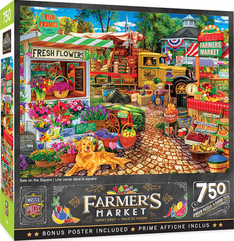 MasterPieces 750 Piece Jigsaw Puzzle for Adults and Family - Sale On The Square - 18"x24"
