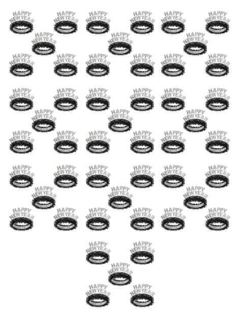 Beistle Black and White Legacy Tiaras, 50 Tiaras In Box