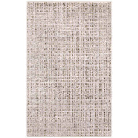 Oriental Weavers Branigan BRG07 - Machine Woven Indoor Area Rug - 2'3" x 3' - in Ivory/Brown - Modern Style Hallway, Entryway, Kitchen, Bathroom Rug