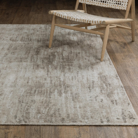 Oriental Weavers Clarke Hand-Made Wool Blend Area Rug - CLA08-9' x 12' - in Beige/Brown - Soft Modern Style Area Rug, Hand-Made Wool and Viscose Rugs, Dining, Living Room Rug