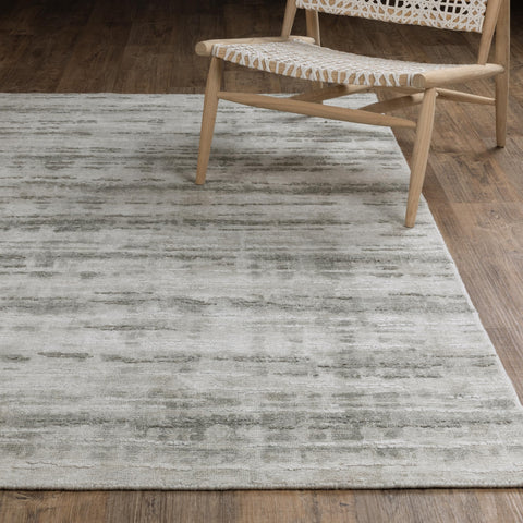 Oriental Weavers Clarke Hand-Made Wool Blend Area Rug - CLA02-8'x 10' - in Beige/Green - Soft Modern Style Area Rug, Hand-Made Wool and Viscose Rugs, Dining, Living Room Rug