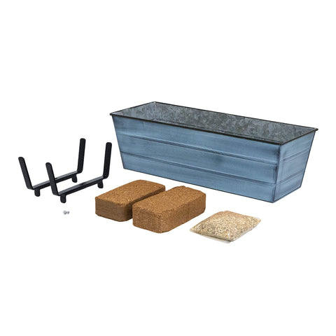 Bloom Box Garden Growing Kit Medium Blue with Brackets for 2 x 6 Railings