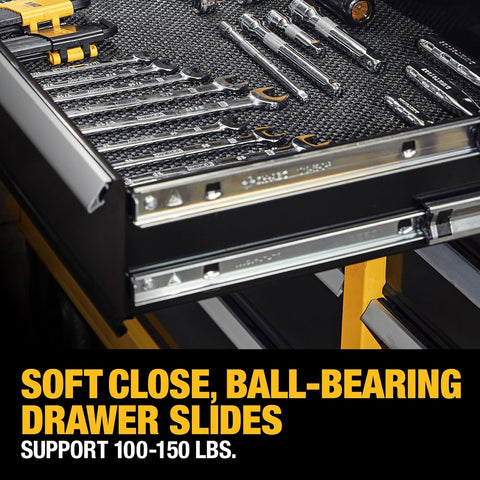 DEWALT Rolling Tool Chest with 8 Drawers, 52 Inch, 100lb Drawer Capacity, DEWALT Workshop Storage System Compatible (DWST52082)