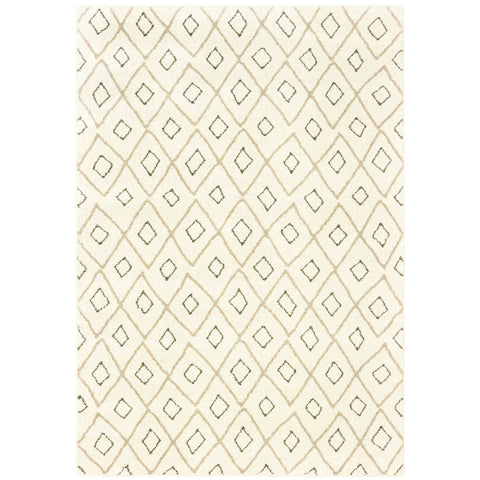 Oriental Weavers Carson Area Rug - 3943G - 5'3" x 7'3" - in Ivory/Sand - Vintage Bohemian Style, Stain Resistant, Family and Pet Friendly, Bedroom, Office Rug