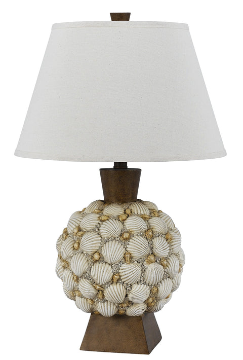 Cal 150W Seashell Resin Table Lamp (BO-2614TB)