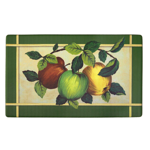 Anti-Fatigue Floor Comfort Mat - 18 x 30 Inch (Apple Orchard) - Waterproof Non-Slip Rug - Easy to Clean Cushioned Mat for Kitchen, Bathroom, Standing Desk & Office - Achim Home Decor Multi Color