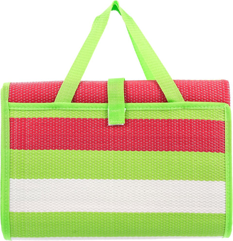Camco Handy Mat with Strap - Perfect for Picnics, Beaches, RV and Outings - Green/Red - 60" x 78" (42813)